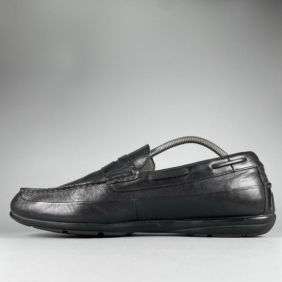 Sperry Gold Cup Mens 11 M Black Leather Slip On Driving Penny Loafers Casual GUC - Picture 7 of 9